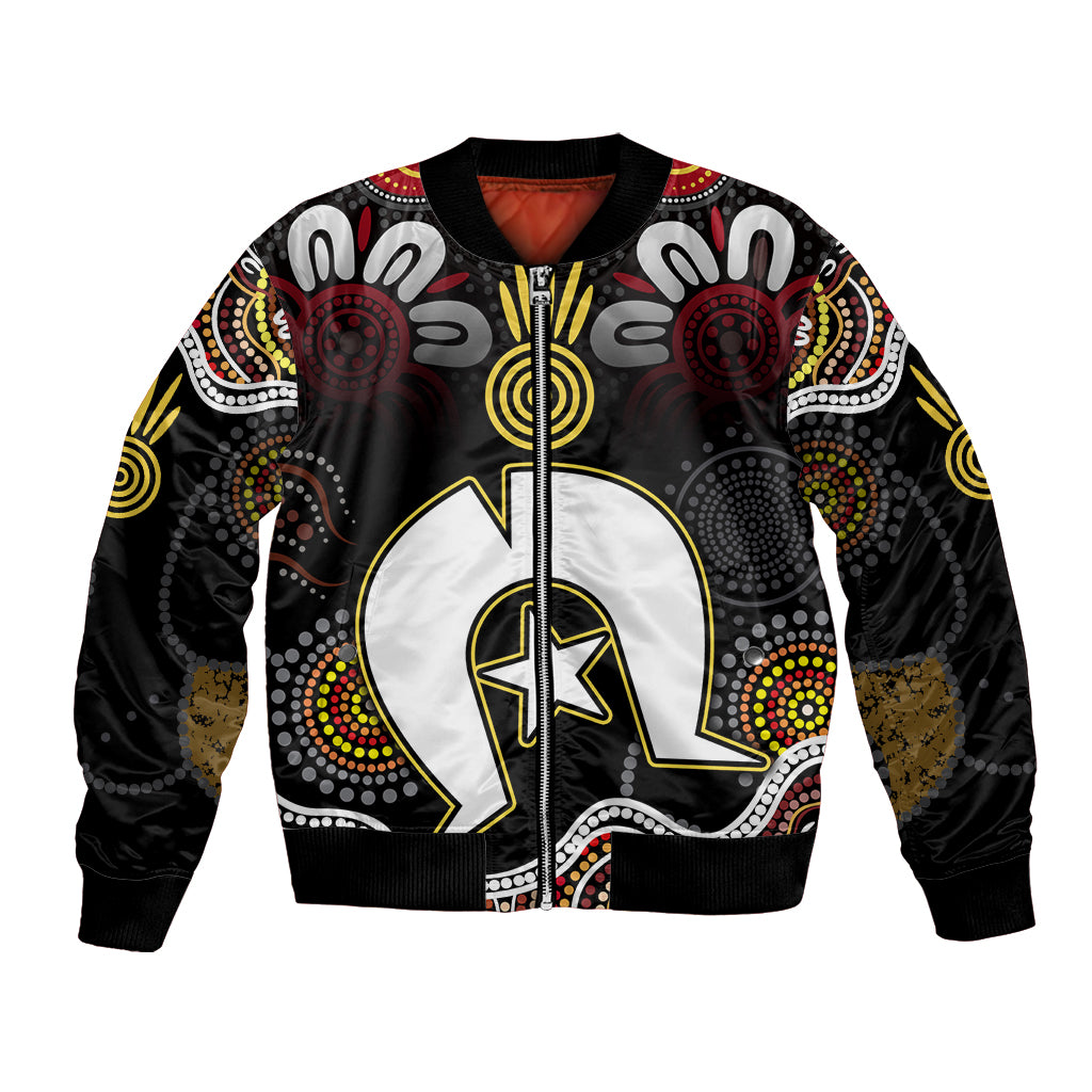 Torest Trait Islands Mix Aboriginal Pattern Bomber Jacket - Wonder Print Shop
