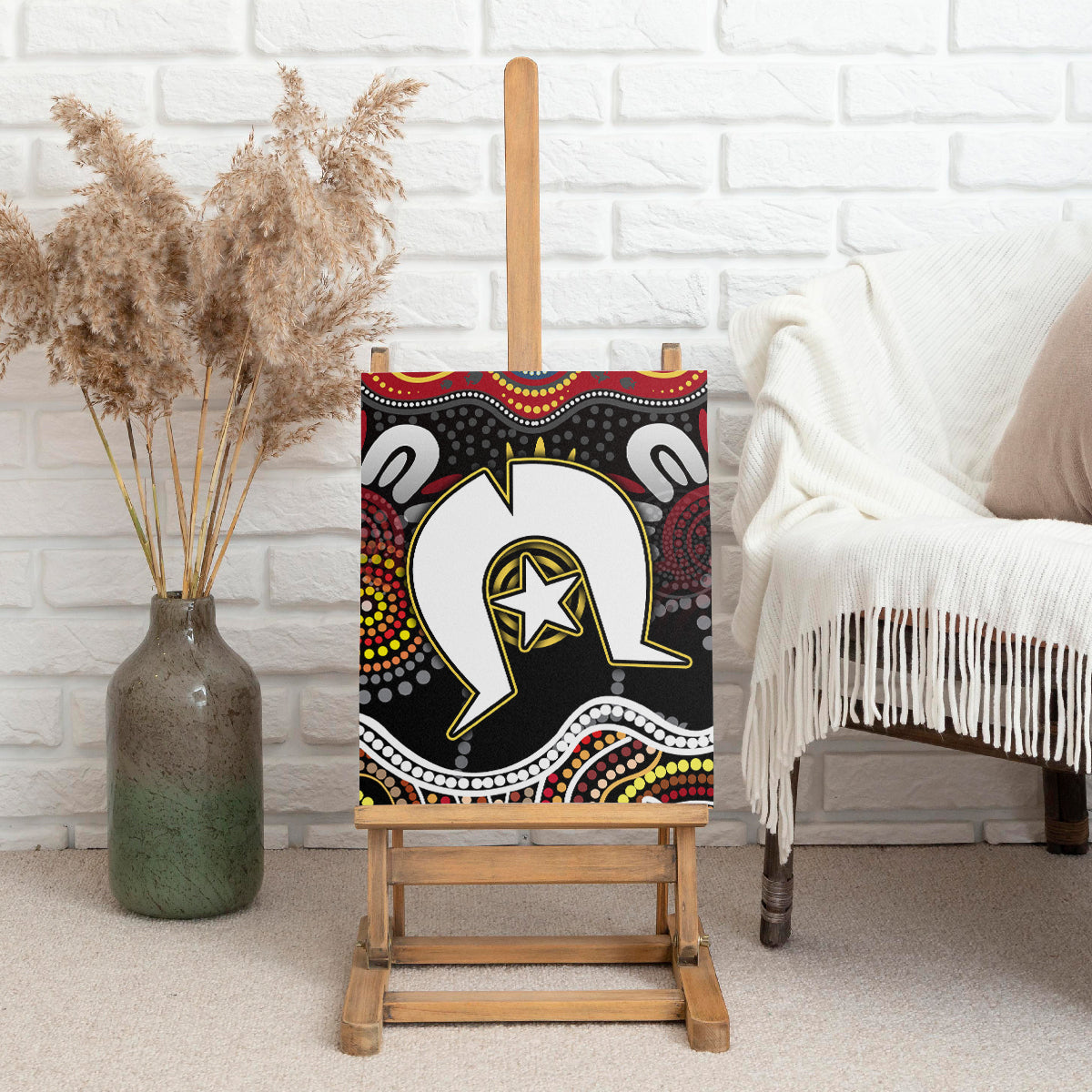 Torest Trait Islands Mix Aboriginal Pattern Canvas Wall Art - Wonder Print Shop