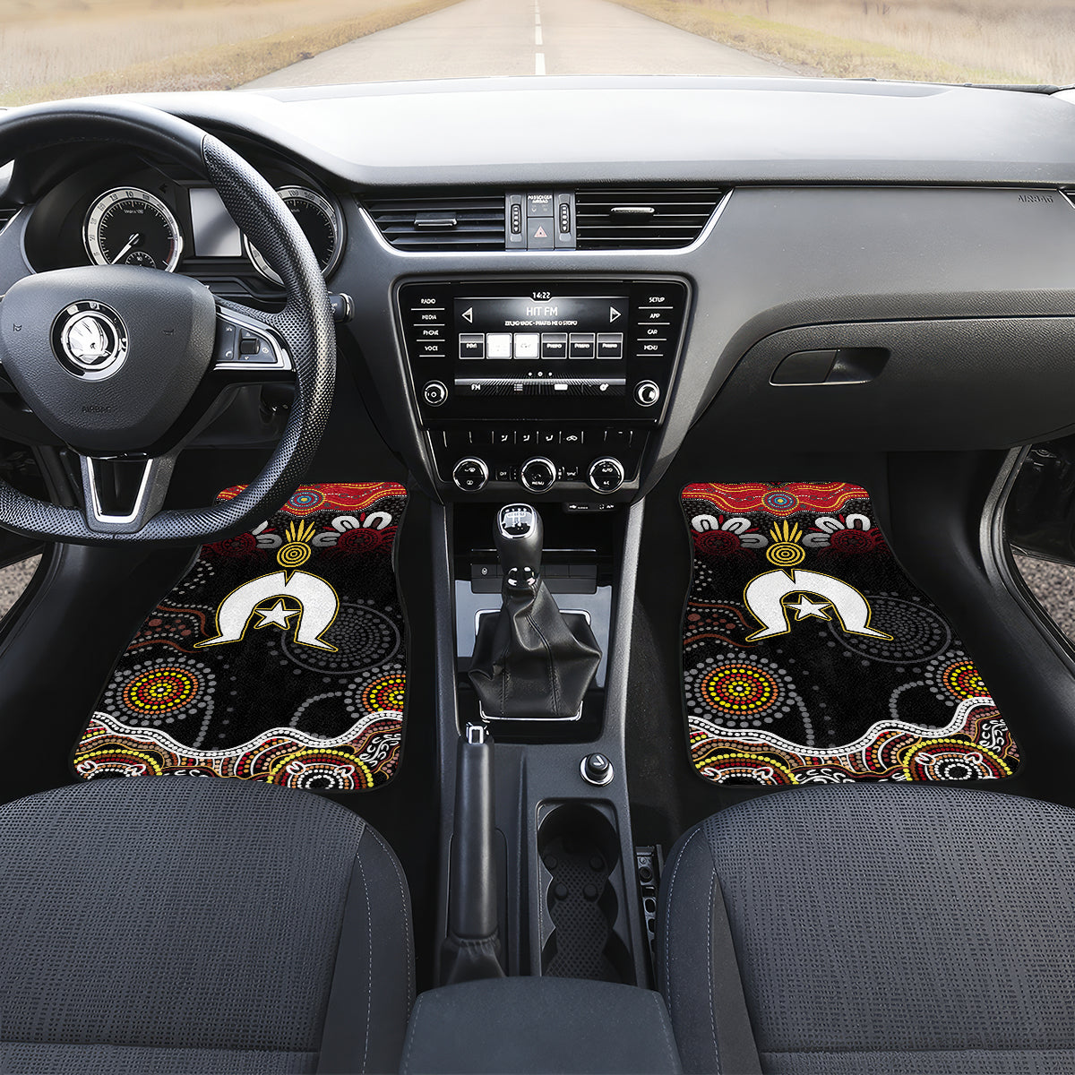 Torest Trait Islands Mix Aboriginal Pattern Car Mats - Wonder Print Shop