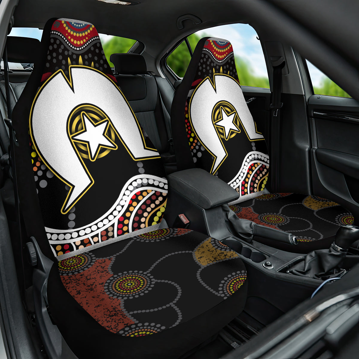 Torest Trait Islands Mix Aboriginal Pattern Car Seat Cover - Wonder Print Shop
