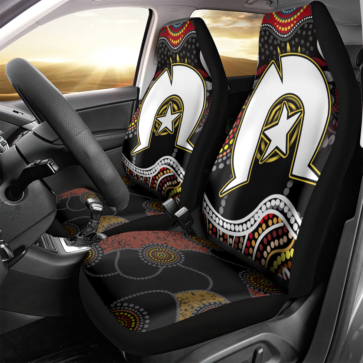 Torest Trait Islands Mix Aboriginal Pattern Car Seat Cover - Wonder Print Shop