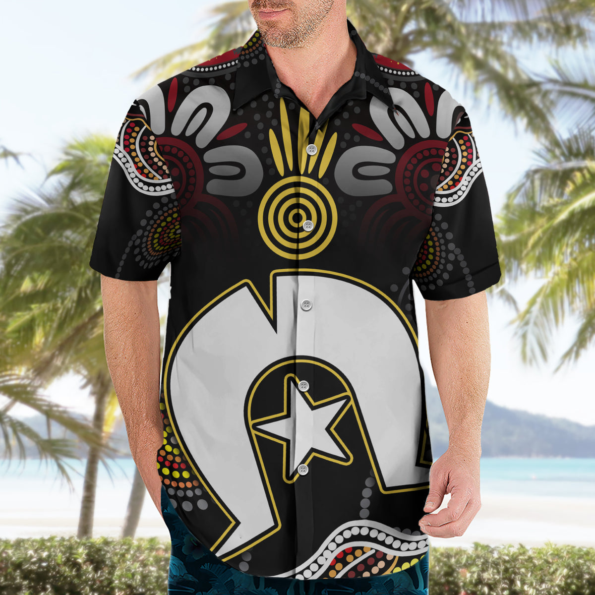 Torest Trait Islands Mix Aboriginal Pattern Hawaiian Shirt - Wonder Print Shop