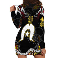 Torest Trait Islands Mix Aboriginal Pattern Hoodie Dress - Wonder Print Shop