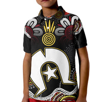 Torest Trait Islands Mix Aboriginal Pattern Kid Polo Shirt - Wonder Print Shop