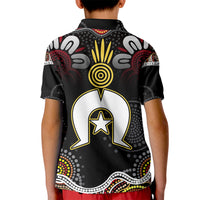 Torest Trait Islands Mix Aboriginal Pattern Kid Polo Shirt - Wonder Print Shop