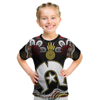 Torest Trait Islands Mix Aboriginal Pattern Kid T Shirt - Wonder Print Shop