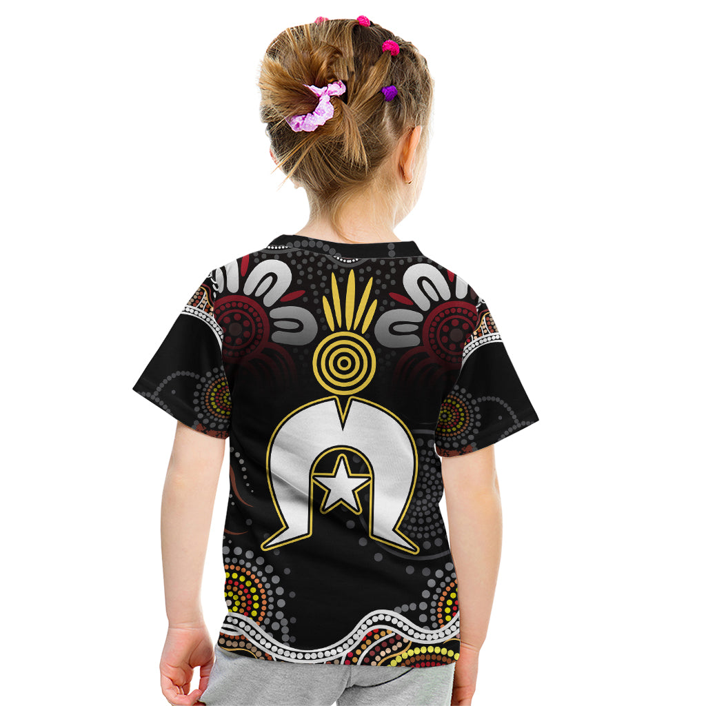 Torest Trait Islands Mix Aboriginal Pattern Kid T Shirt - Wonder Print Shop