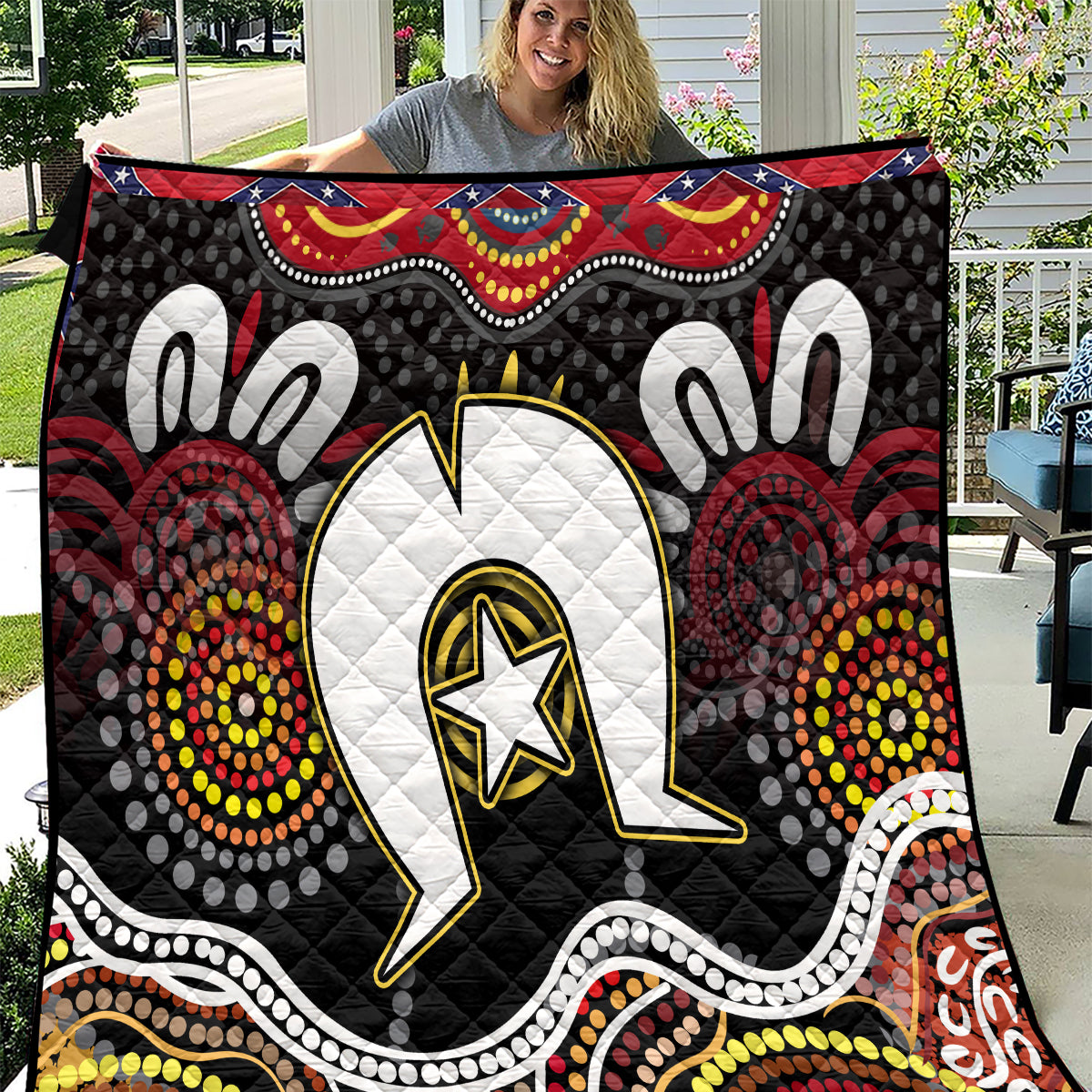 Torest Trait Islands Mix Aboriginal Pattern Quilt - Wonder Print Shop