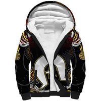 Torest Trait Islands Mix Aboriginal Pattern Sherpa Hoodie - Wonder Print Shop