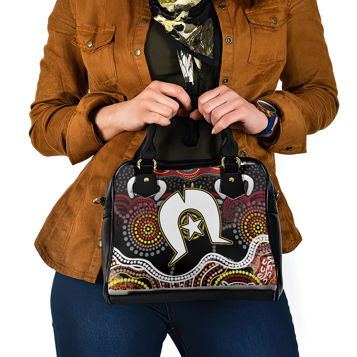 Torest Trait Islands Mix Aboriginal Pattern Shoulder Handbag