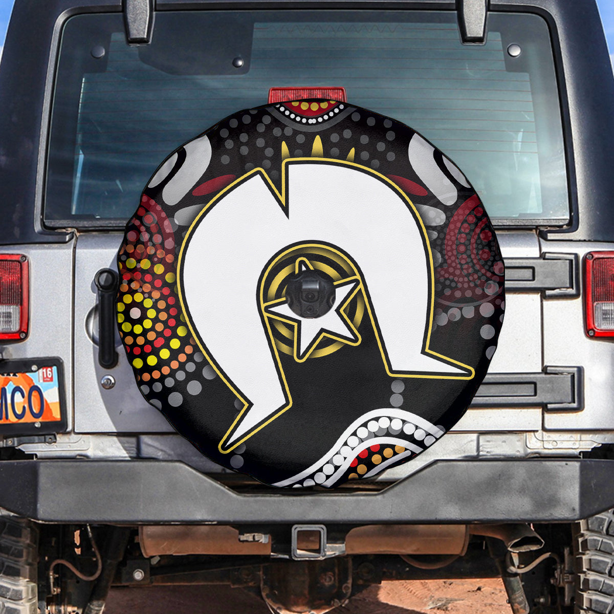 Torest Trait Islands Mix Aboriginal Pattern Spare Tire Cover - Wonder Print Shop