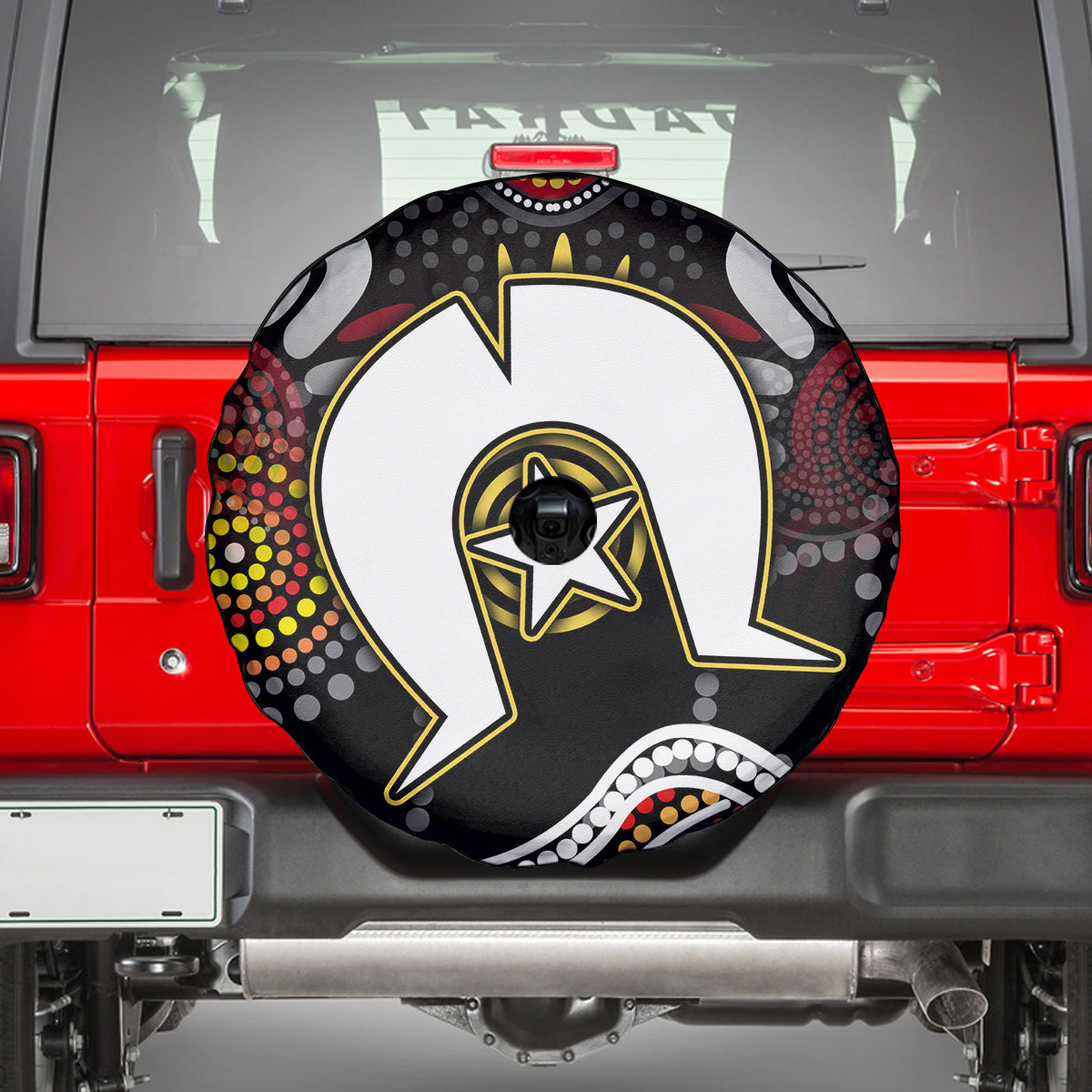 Torest Trait Islands Mix Aboriginal Pattern Spare Tire Cover - Wonder Print Shop