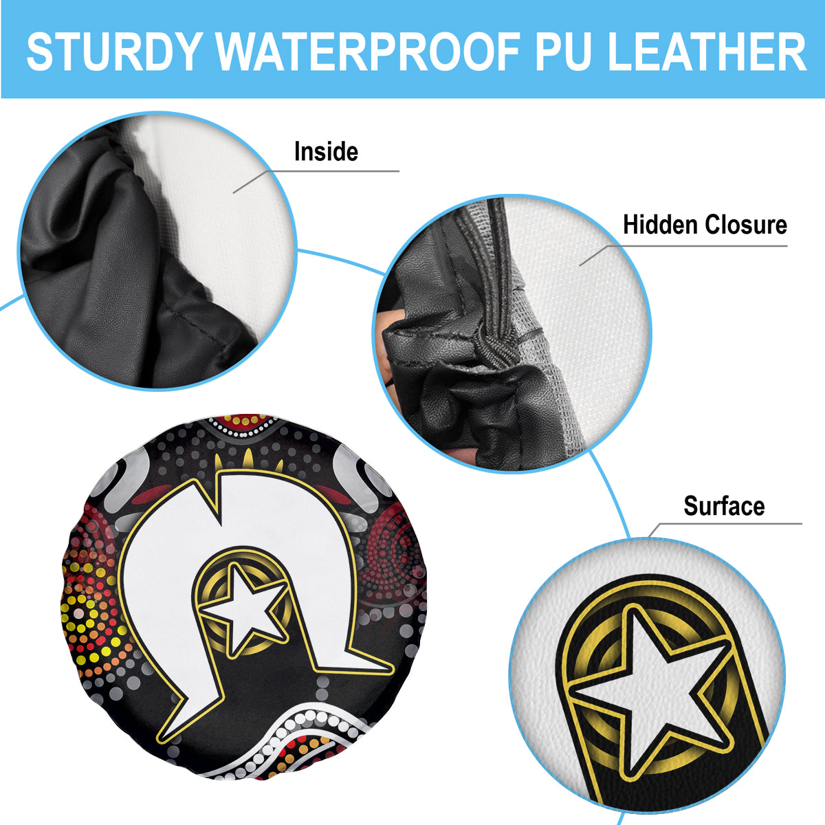 Torest Trait Islands Mix Aboriginal Pattern Spare Tire Cover - Wonder Print Shop