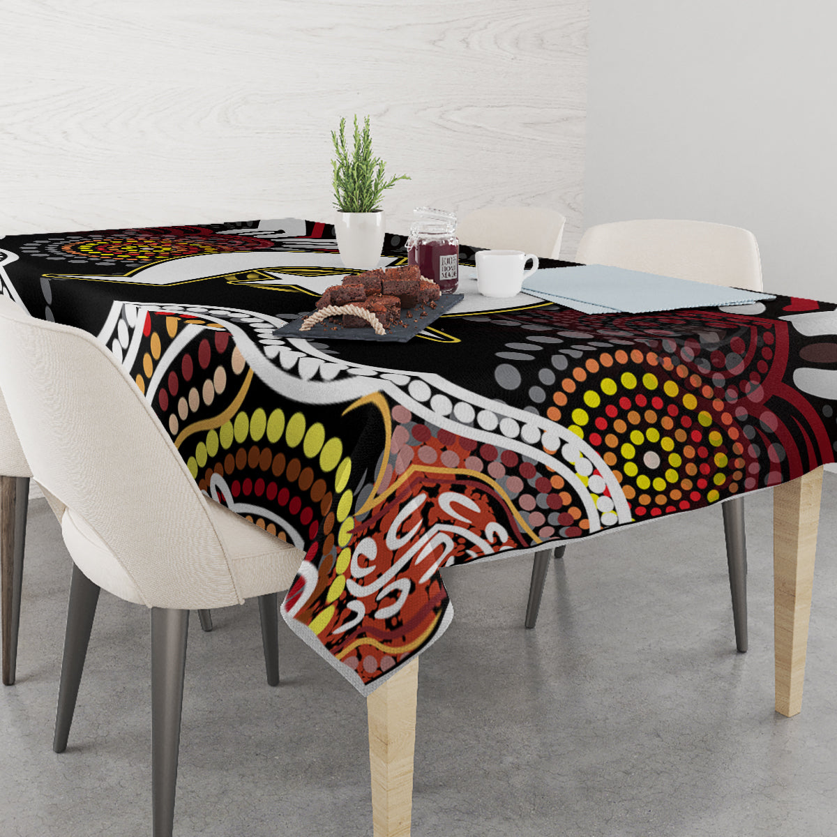 Torest Trait Islands Mix Aboriginal Pattern Tablecloth - Wonder Print Shop