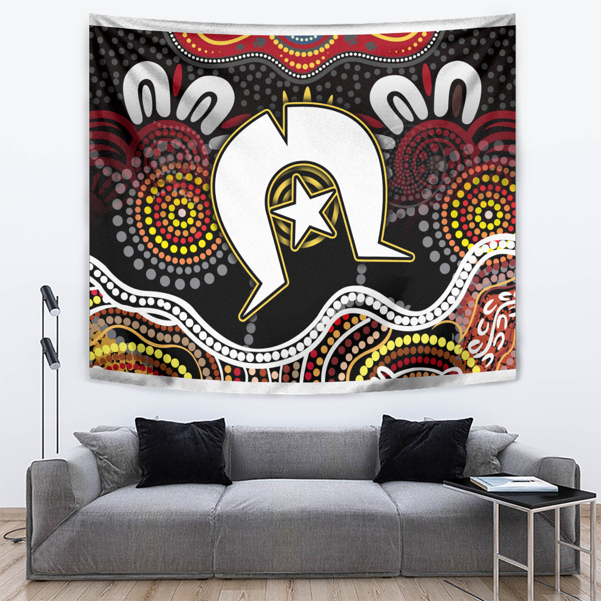 Torest Trait Islands Mix Aboriginal Pattern Tapestry - Wonder Print Shop
