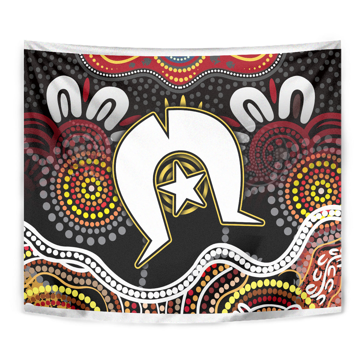 Torest Trait Islands Mix Aboriginal Pattern Tapestry - Wonder Print Shop