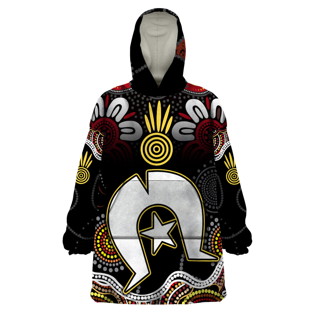 Torest Trait Islands Mix Aboriginal Pattern Wearable Blanket Hoodie - Wonder Print Shop