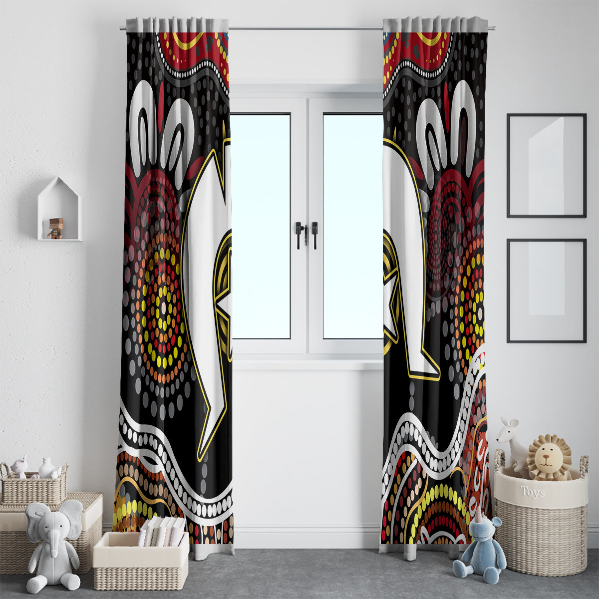 Torest Trait Islands Mix Aboriginal Pattern Window Curtain - Wonder Print Shop