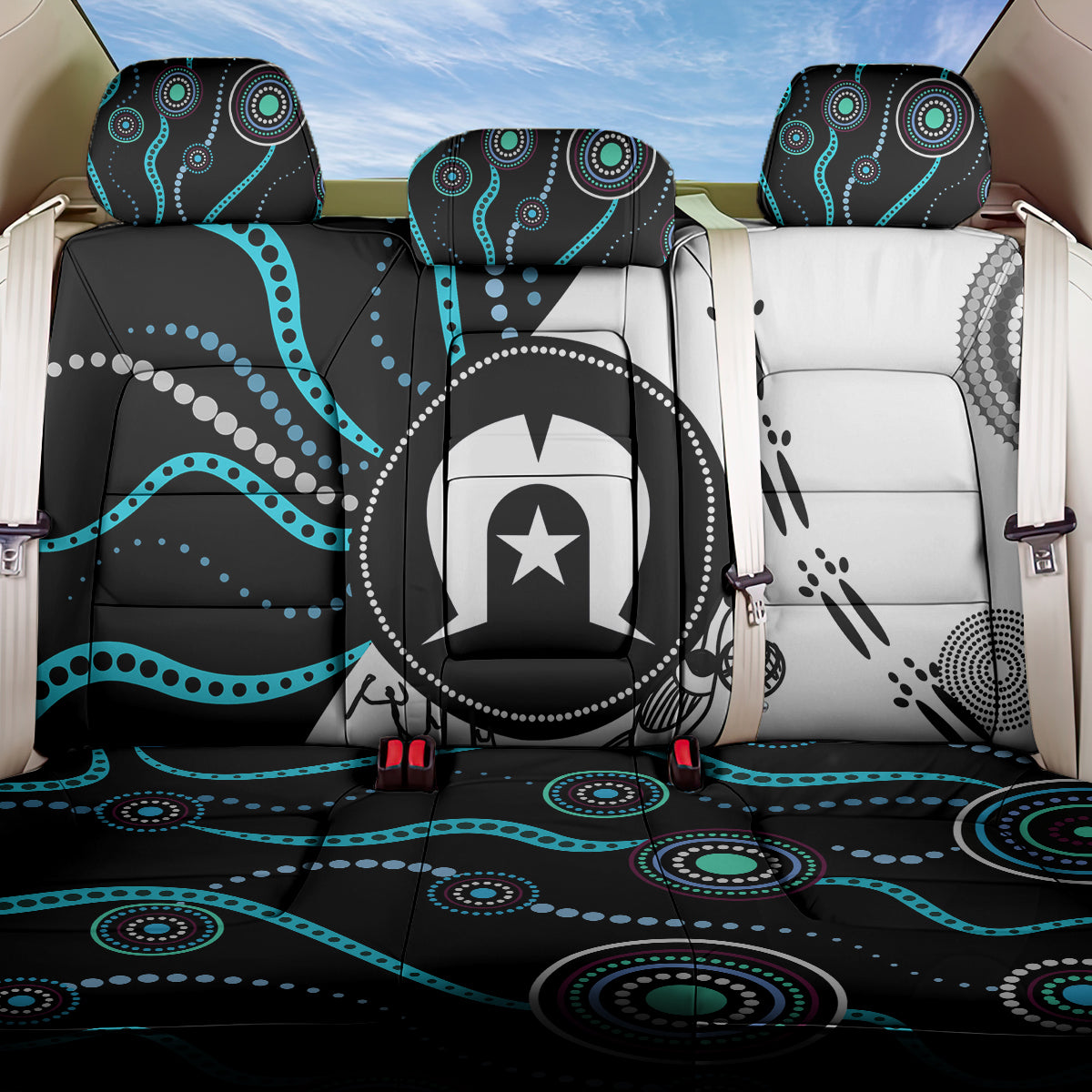 Aboriginal Pattern Torest  Strait Island Back Car Seat Cover