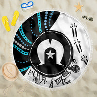 Aboriginal Pattern Torest  Strait Island Beach Blanket - Wonder Print Shop