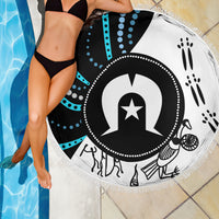Aboriginal Pattern Torest  Strait Island Beach Blanket - Wonder Print Shop
