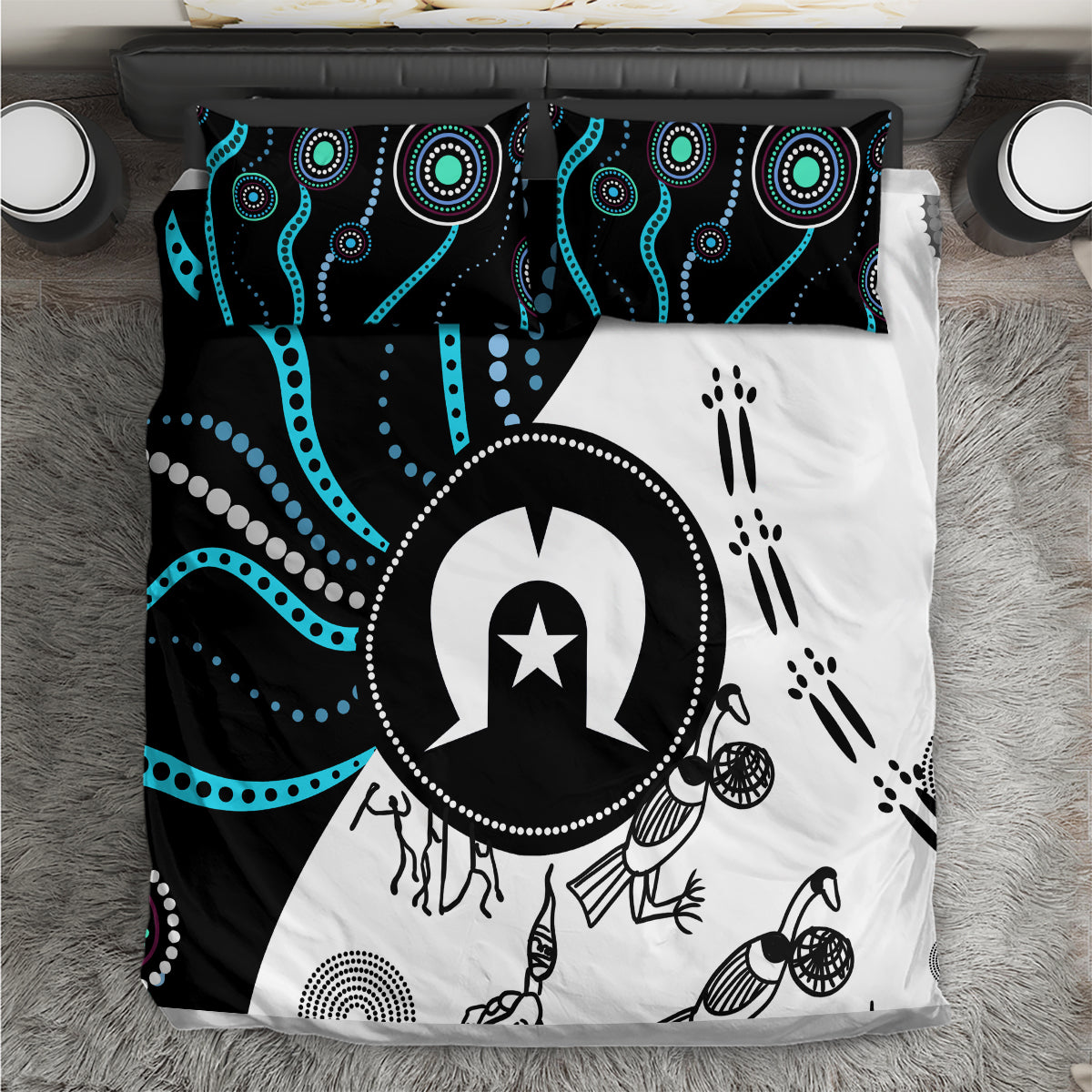 Aboriginal Pattern Torest  Strait Island Bedding Set - Wonder Print Shop