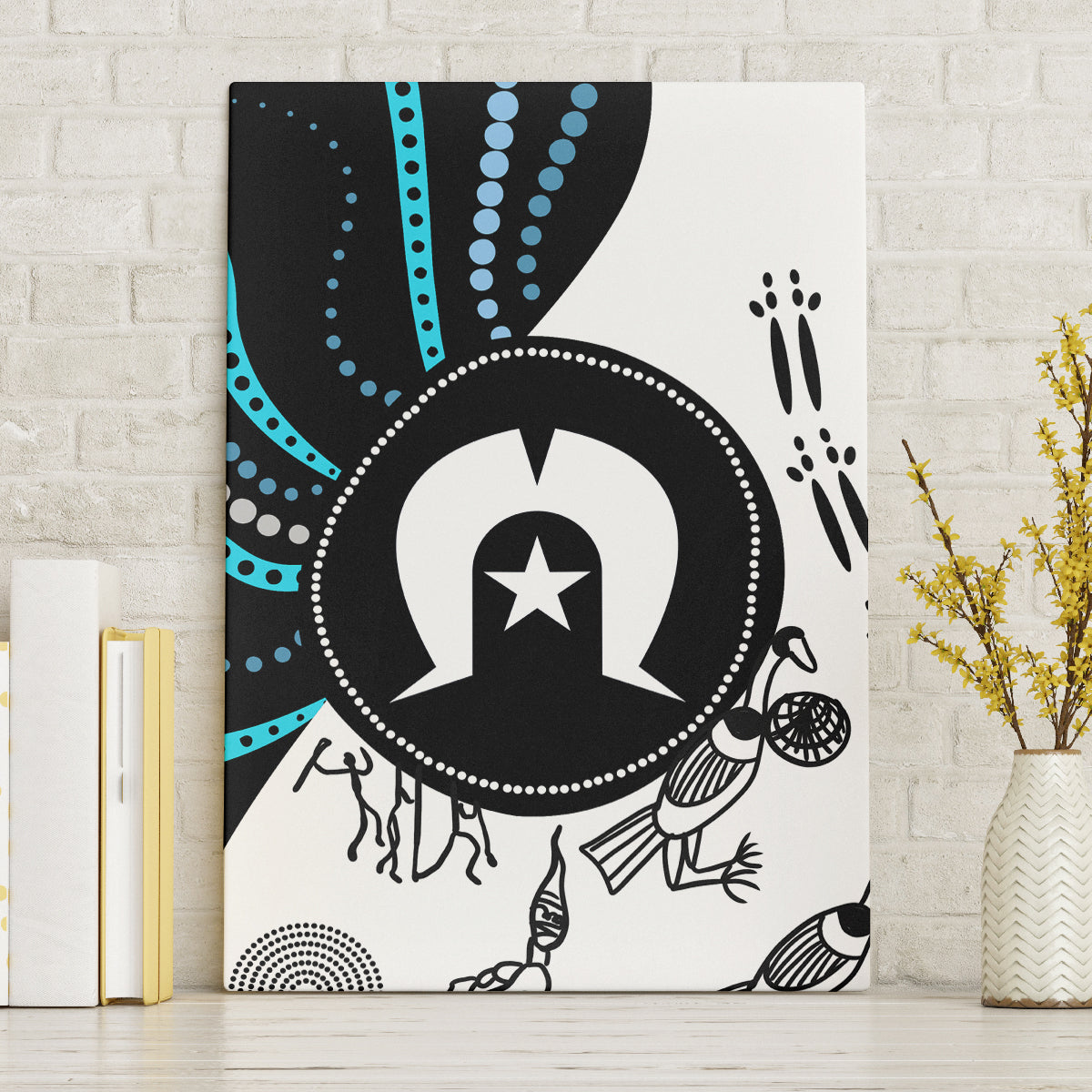 Aboriginal Pattern Torest  Strait Island Canvas Wall Art - Wonder Print Shop