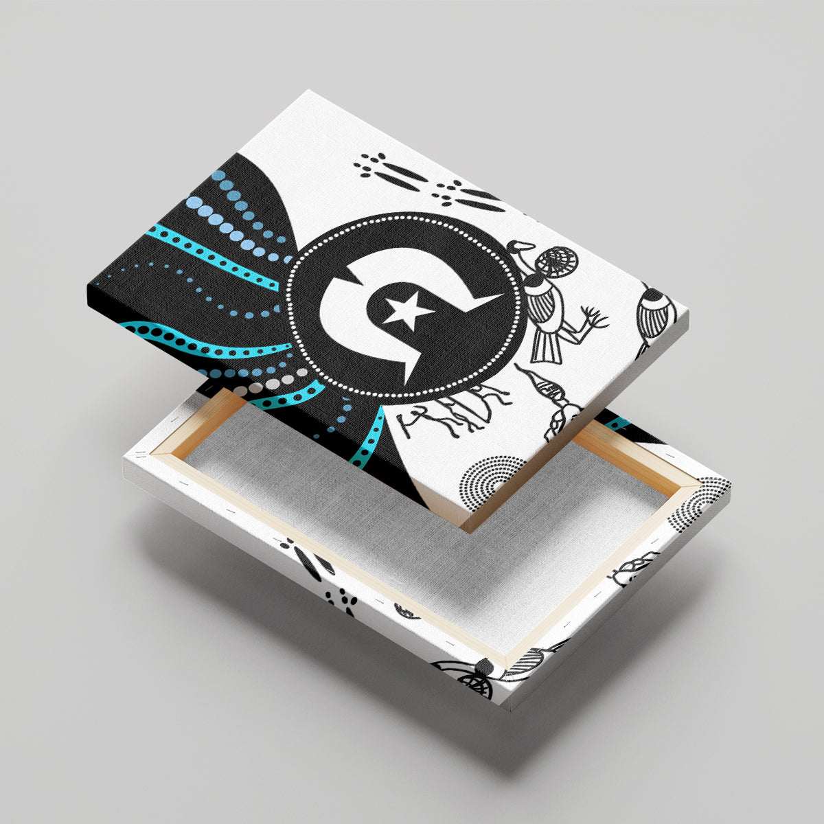 Aboriginal Pattern Torest  Strait Island Canvas Wall Art - Wonder Print Shop