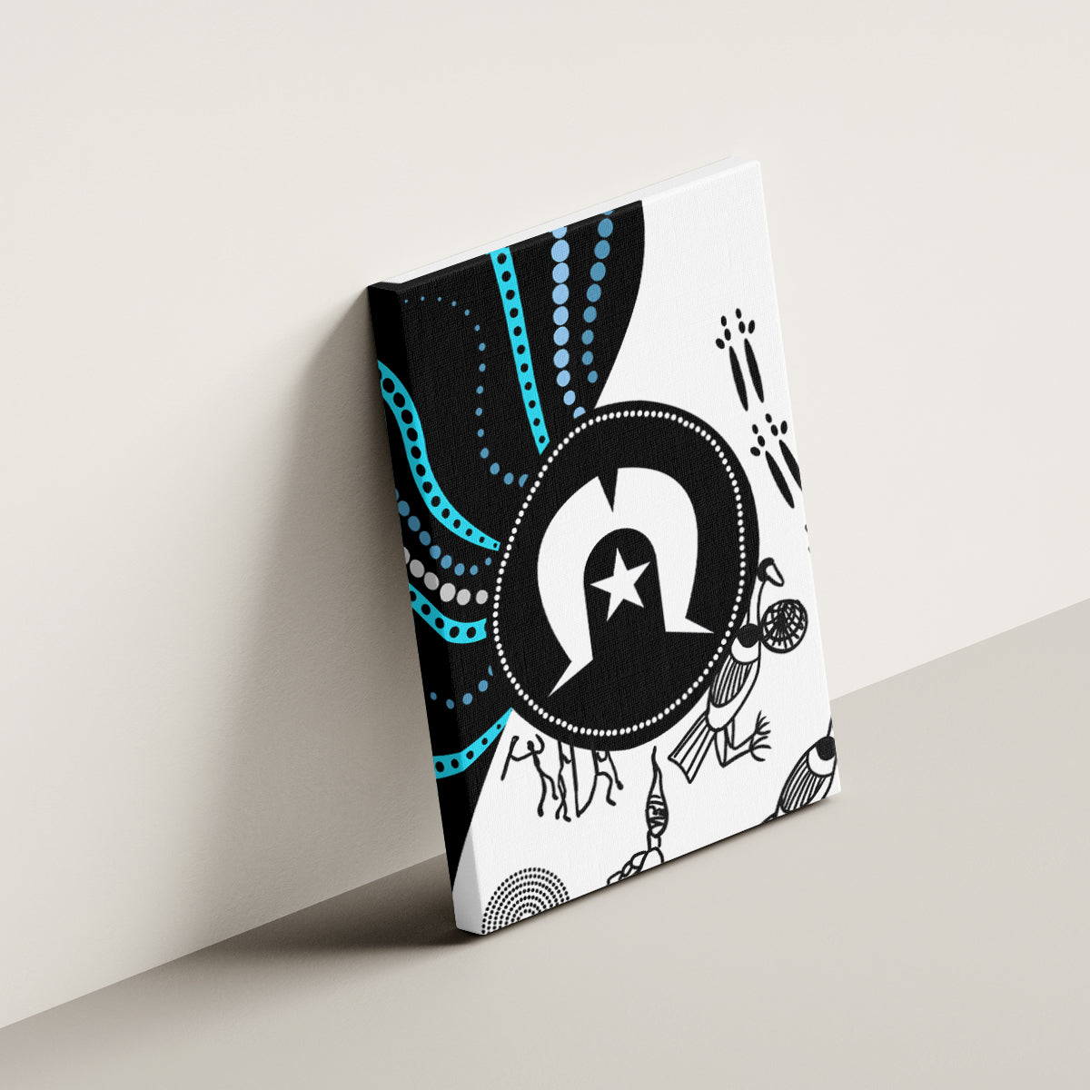 Aboriginal Pattern Torest  Strait Island Canvas Wall Art - Wonder Print Shop