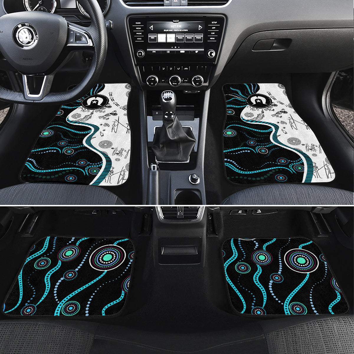 Aboriginal Pattern Torest  Strait Island Car Mats - Wonder Print Shop