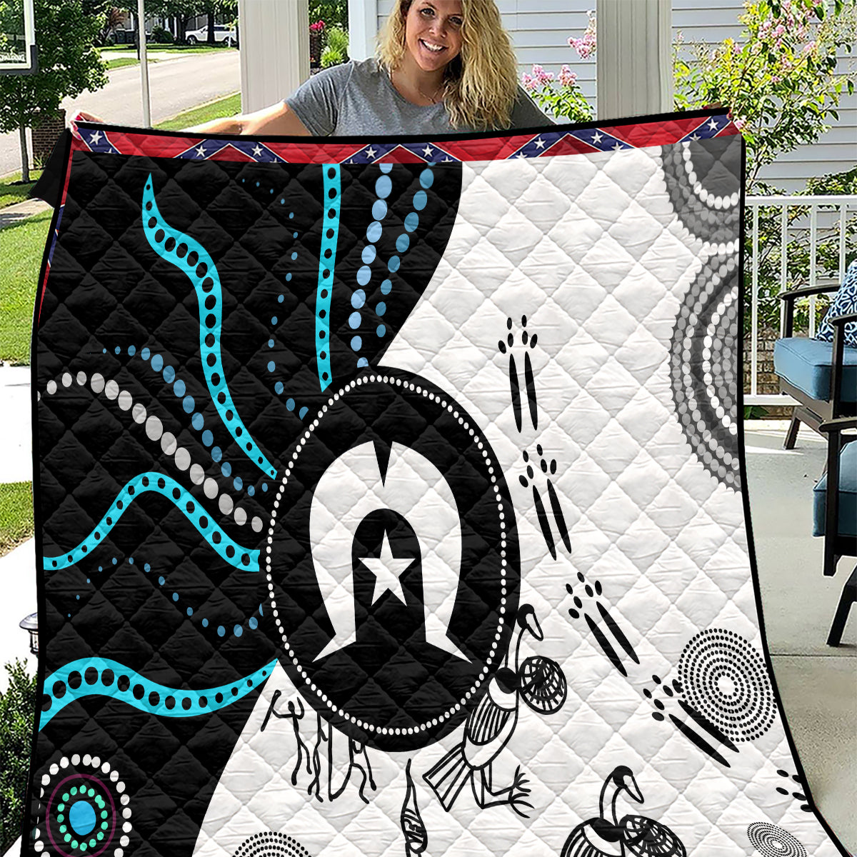 Aboriginal Pattern Torest  Strait Island Quilt - Wonder Print Shop