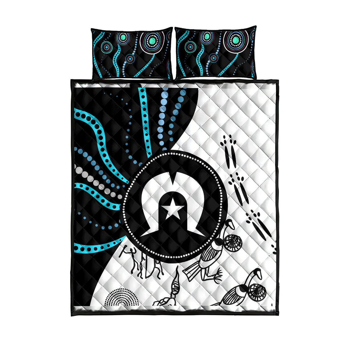 Aboriginal Pattern Torest  Strait Island Quilt Bed Set - Wonder Print Shop