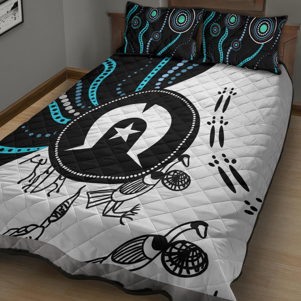 Aboriginal Pattern Torest  Strait Island Quilt Bed Set - Wonder Print Shop