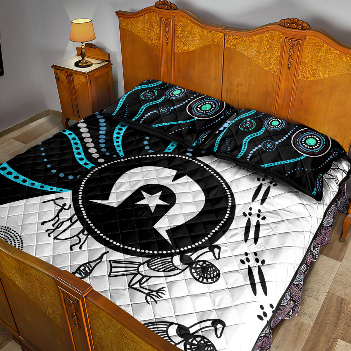 Aboriginal Pattern Torest  Strait Island Quilt Bed Set - Wonder Print Shop