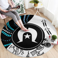 Aboriginal Pattern Torest  Strait Island Round Carpet