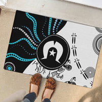 Aboriginal Pattern Torest  Strait Island Rubber Doormat - Wonder Print Shop