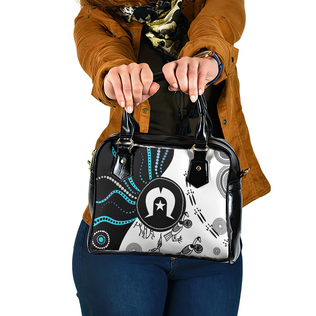 Aboriginal Pattern Torest  Strait Island Shoulder Handbag