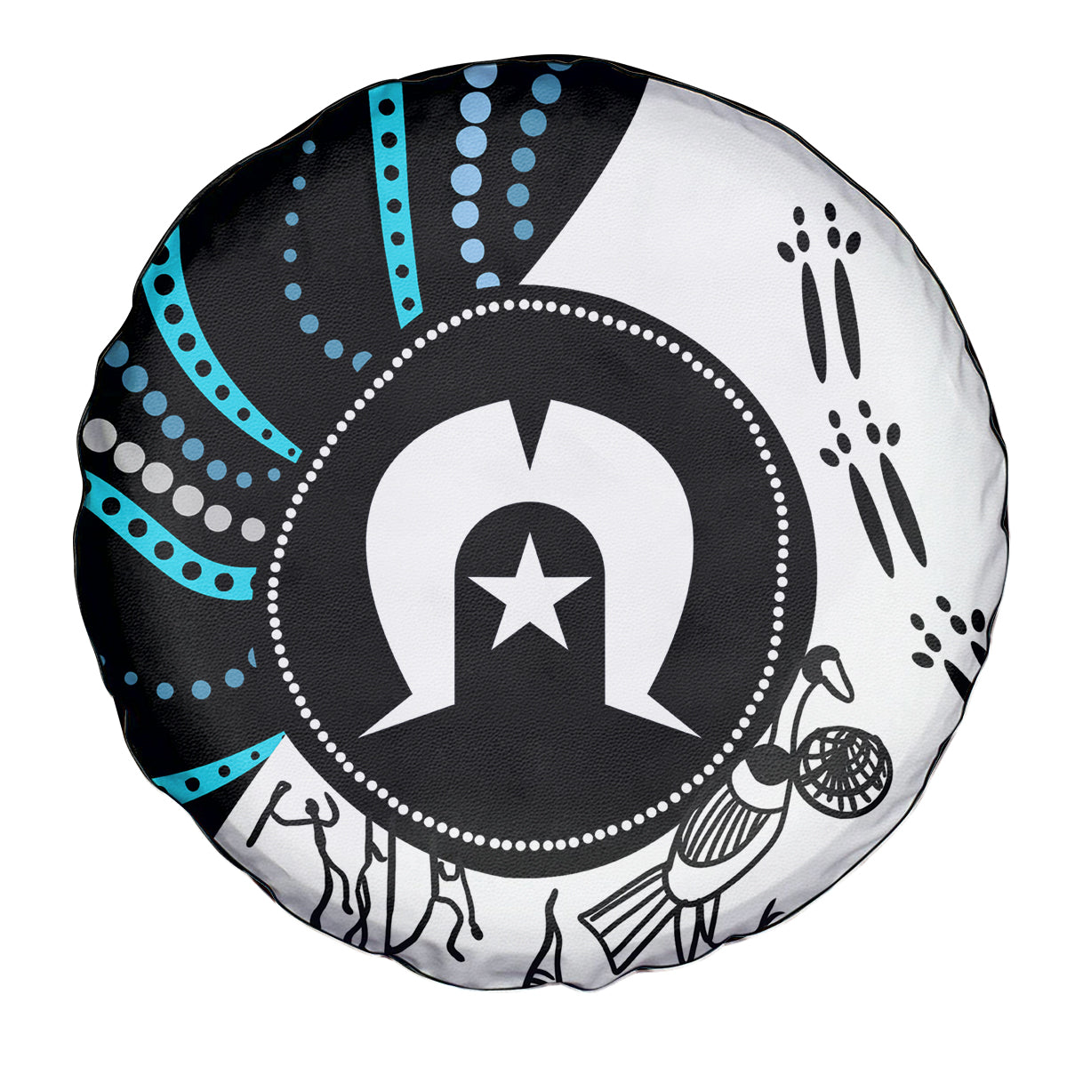 Aboriginal Pattern Torest  Strait Island Spare Tire Cover - Wonder Print Shop