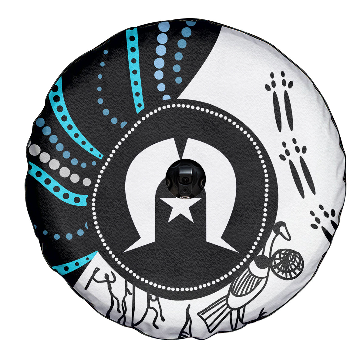 Aboriginal Pattern Torest  Strait Island Spare Tire Cover - Wonder Print Shop