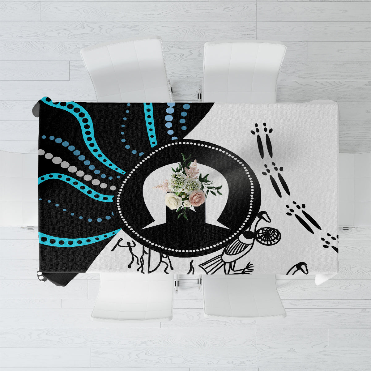 Aboriginal Pattern Torest  Strait Island Tablecloth - Wonder Print Shop