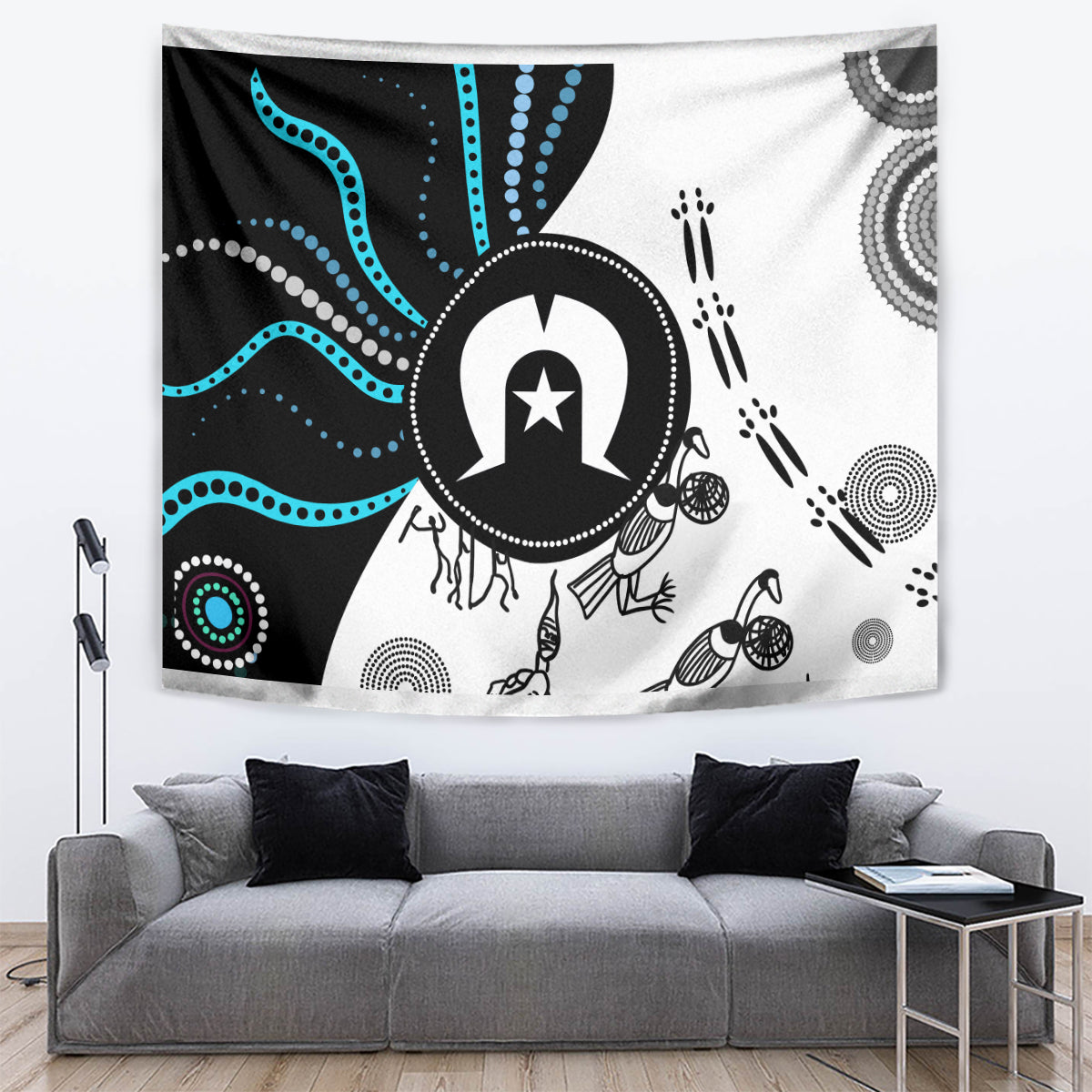 Aboriginal Pattern Torest  Strait Island Tapestry - Wonder Print Shop