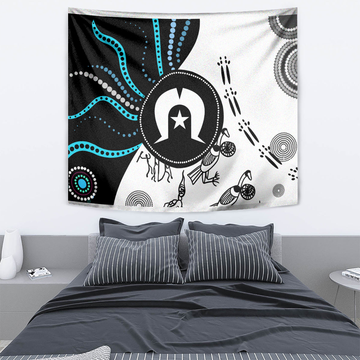 Aboriginal Pattern Torest  Strait Island Tapestry - Wonder Print Shop