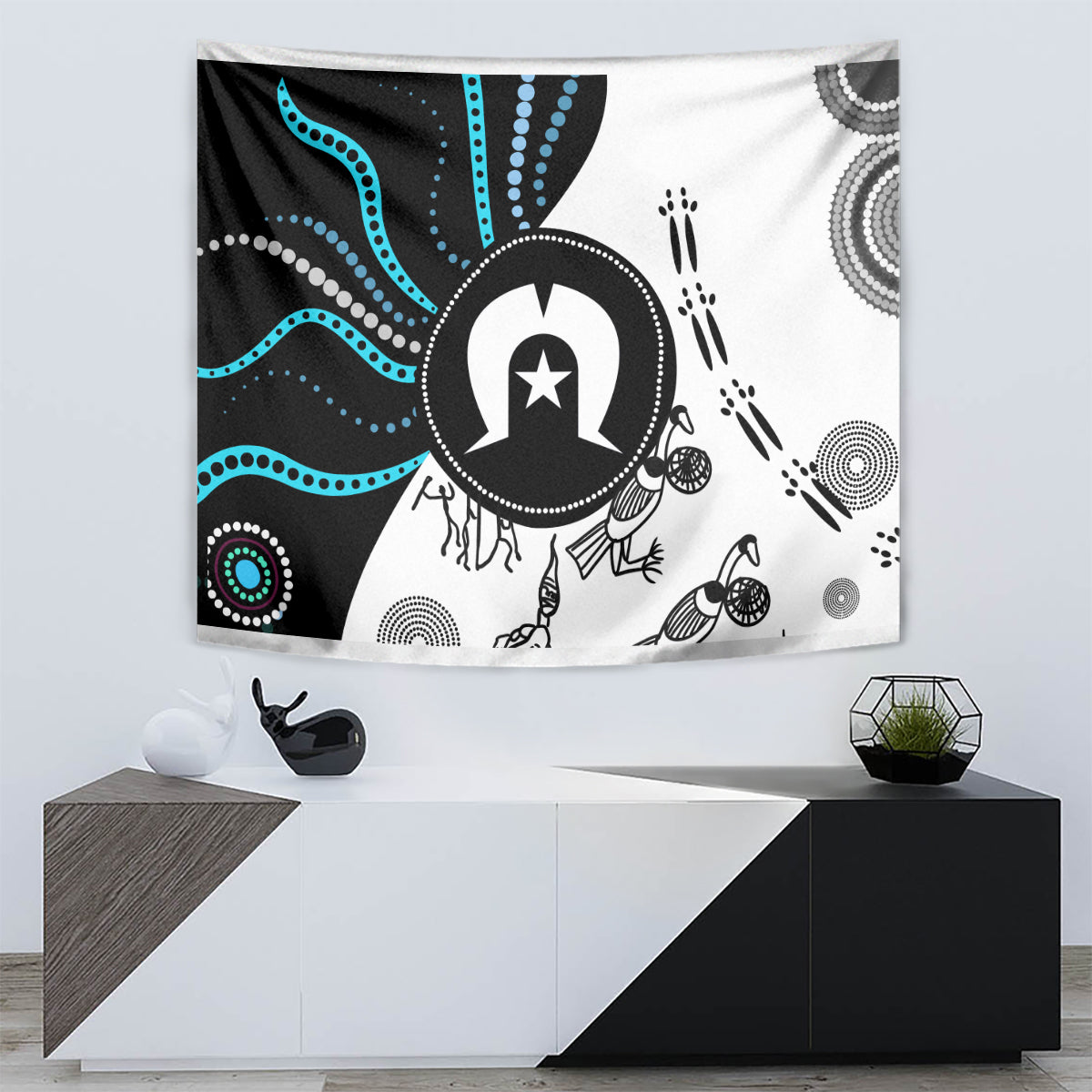 Aboriginal Pattern Torest  Strait Island Tapestry - Wonder Print Shop