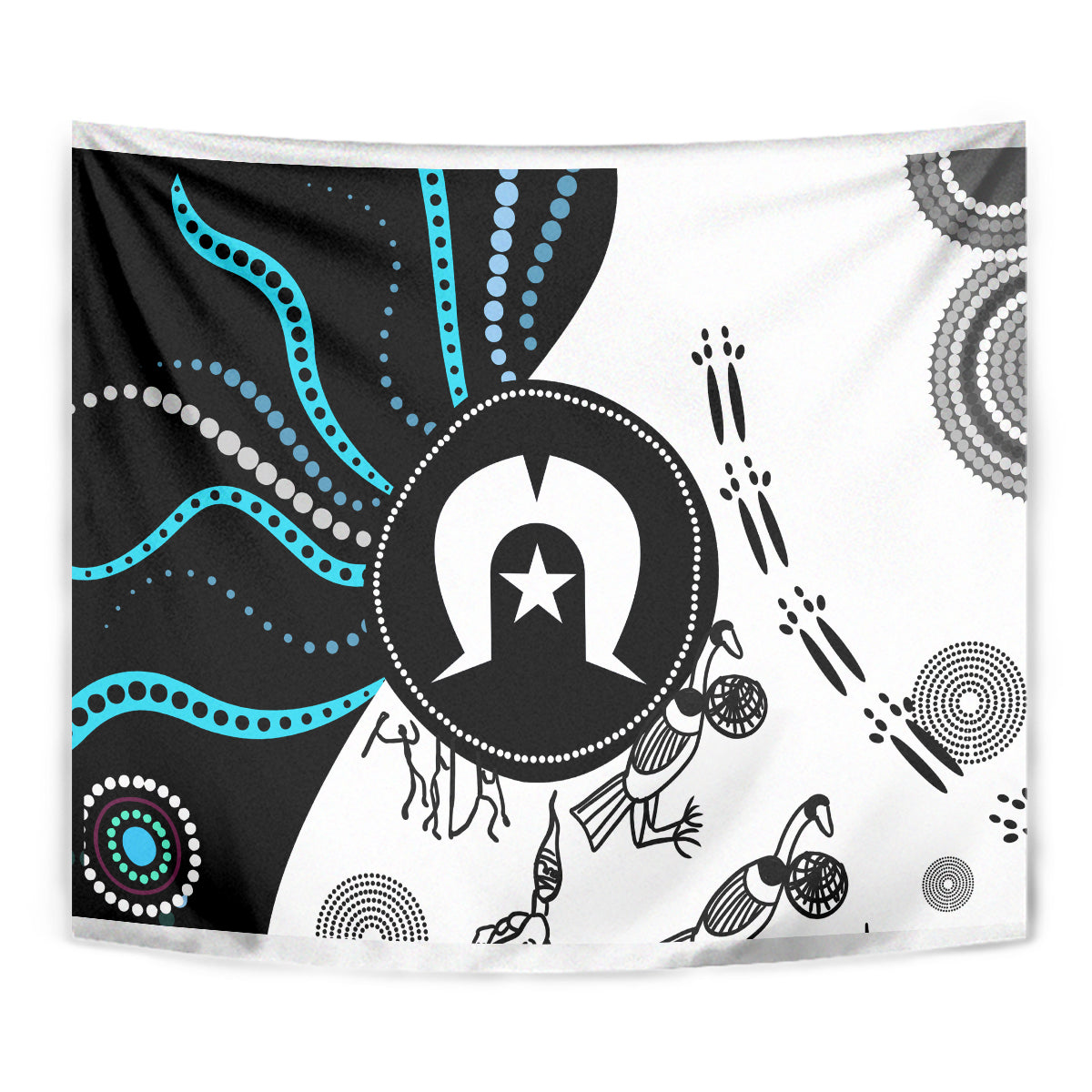 Aboriginal Pattern Torest  Strait Island Tapestry - Wonder Print Shop