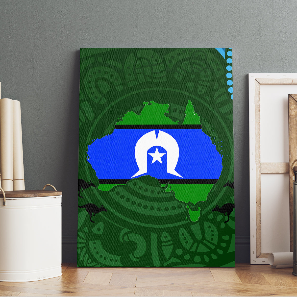 Torest Trait Islands Mix Aboriginal Pattern Canvas Wall Art - Wonder Print Shop