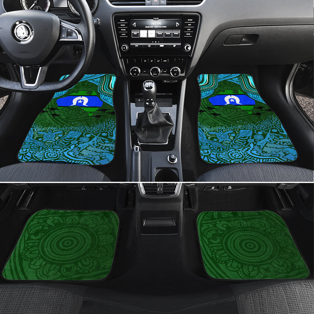 Torest Trait Islands Mix Aboriginal Pattern Car Mats - Wonder Print Shop