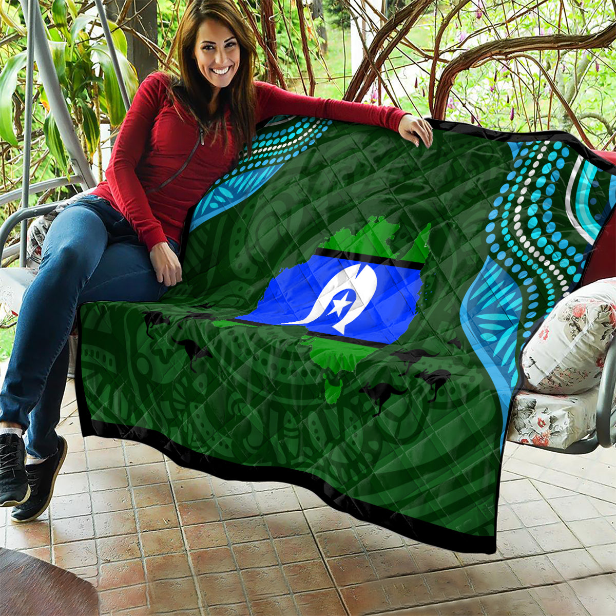 Torest Trait Islands Mix Aboriginal Pattern Quilt - Wonder Print Shop