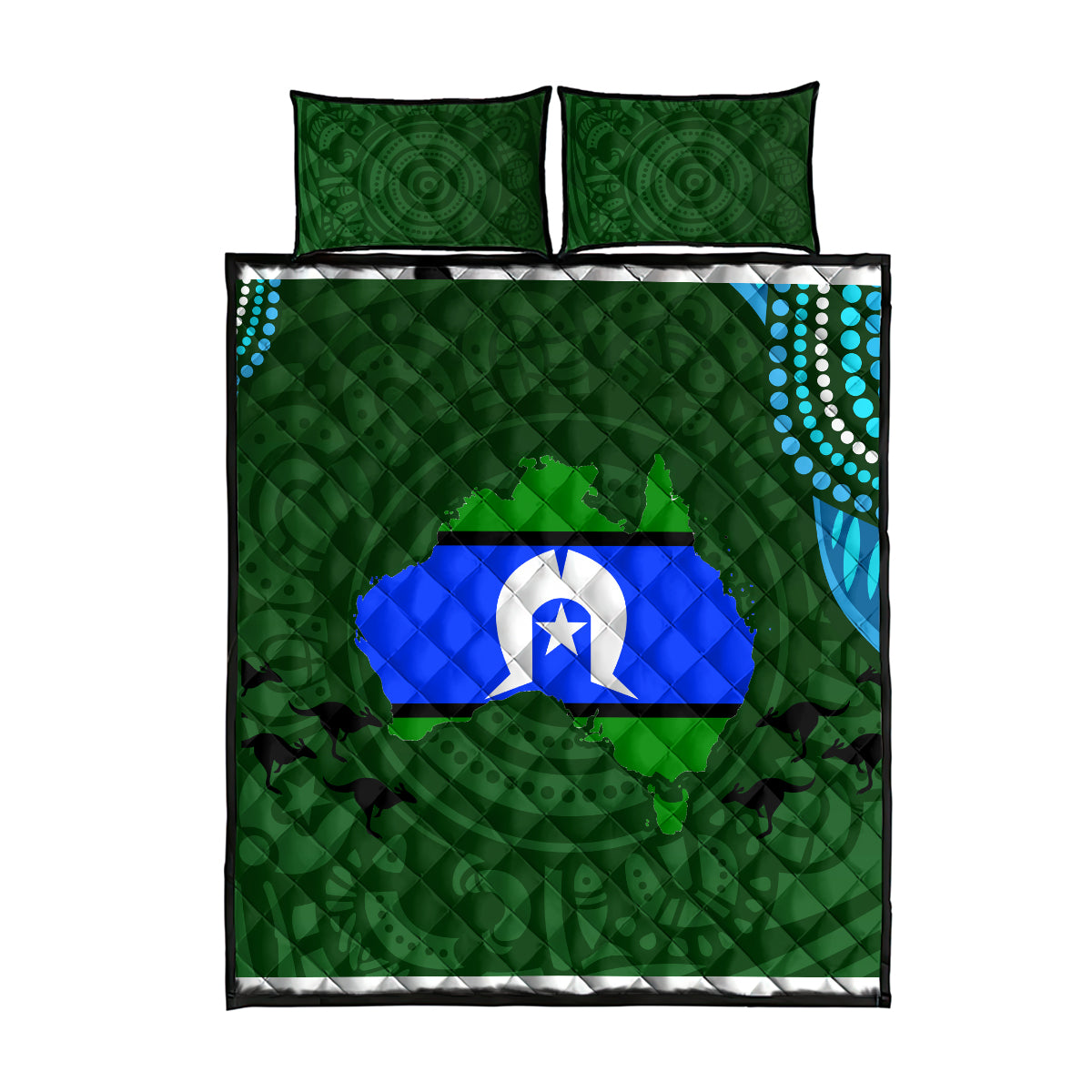 Torest Trait Islands Mix Aboriginal Pattern Quilt Bed Set - Wonder Print Shop