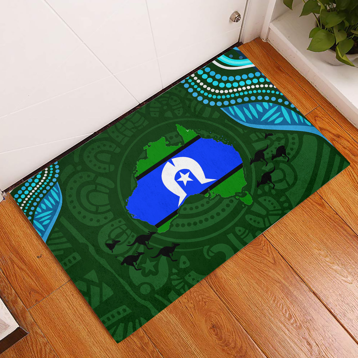 Torest Trait Islands Mix Aboriginal Pattern Rubber Doormat - Wonder Print Shop