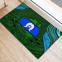 Torest Trait Islands Mix Aboriginal Pattern Rubber Doormat - Wonder Print Shop